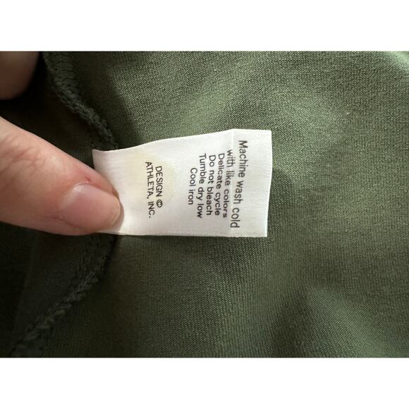 Athleta | V Neck Long Sleeve Tunic Dress in Sage Green | Size Medium - Picture 10 of 13